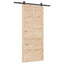 Skydedør Naturfarvet 80 x 208 cm Massivt fyrretræ