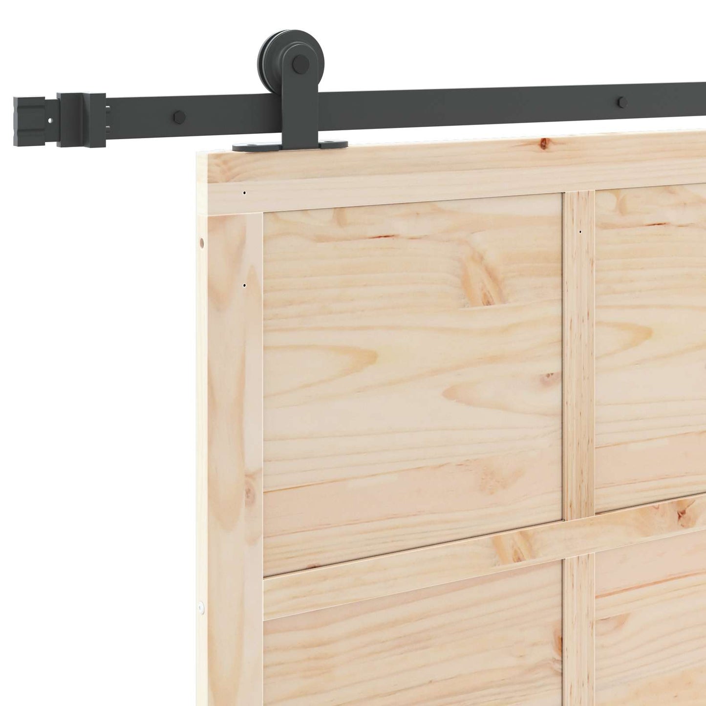 Skydedør 100 x 208 cm Massivt fyrretræ Naturfarvet