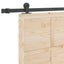 Skydedør 100 x 208 cm Massivt fyrretræ Naturfarvet