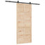 Skydedør 80 x 208 cm Massivt fyrretræ Naturfarvet
