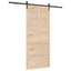 Skydedør Naturfarvet 100 x 208 cm Massivt fyrretræ