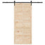 Skydedør Naturfarvet 100 x 208 cm Massivt fyrretræ