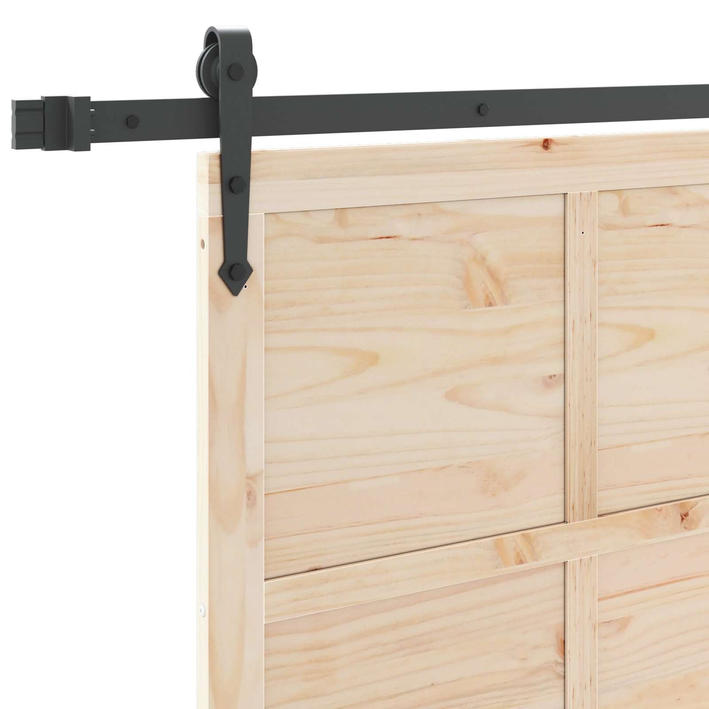 Skydedør Naturfarvet 90 x 208 cm Massivt fyrretræ