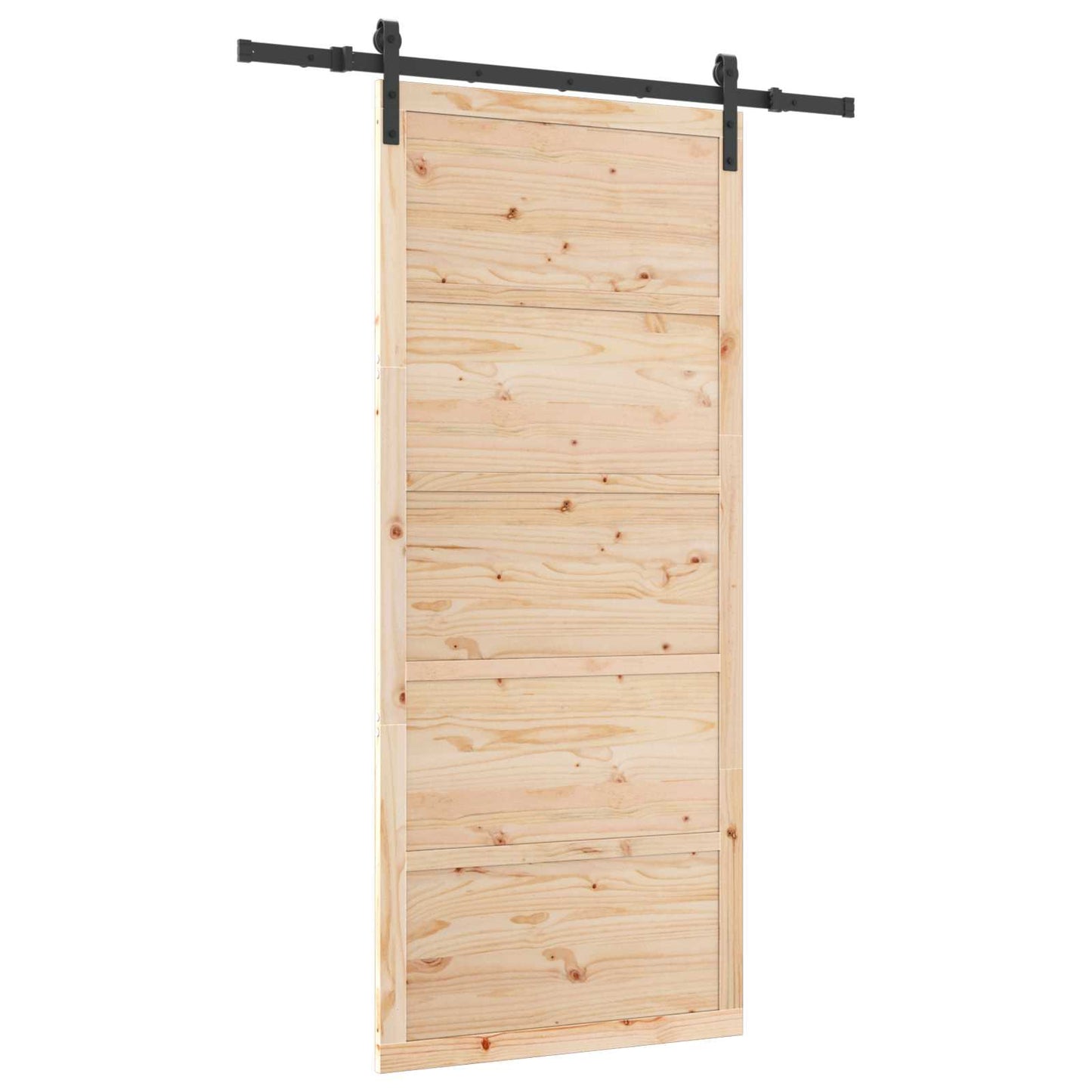 Skydedør Naturfarvet 80 x 208 cm Massivt fyrretræ