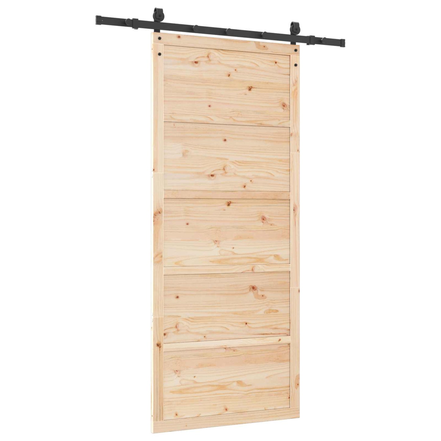 Skydedør Naturfarvet 80 x 208 cm Massivt fyrretræ
