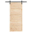 Skydedør Naturfarvet 80 x 208 cm Massivt fyrretræ