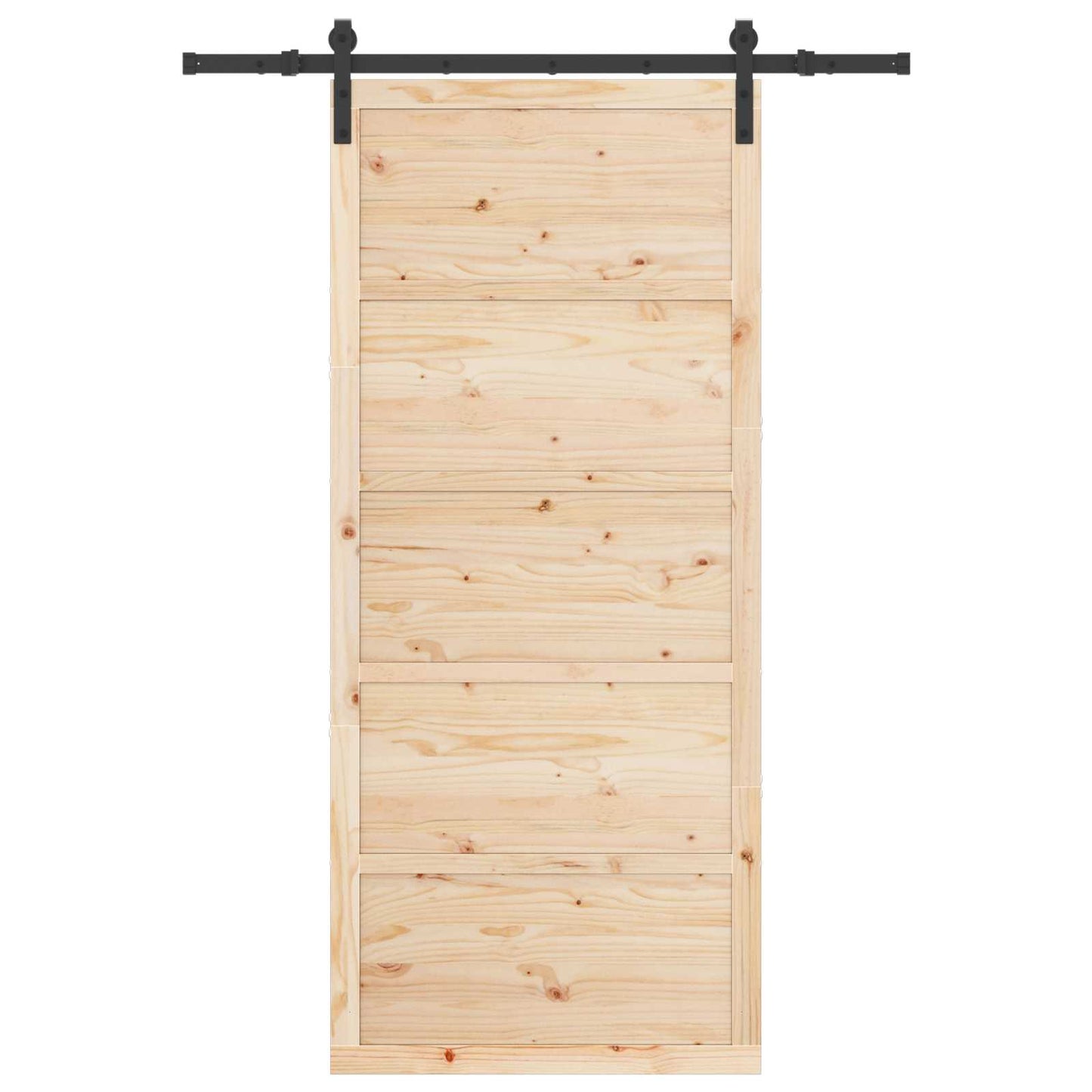 Skydedør Naturfarvet 80 x 208 cm Massivt fyrretræ