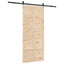 Skydedør Naturfarvet 90 x 208 cm Massivt fyrretræ
