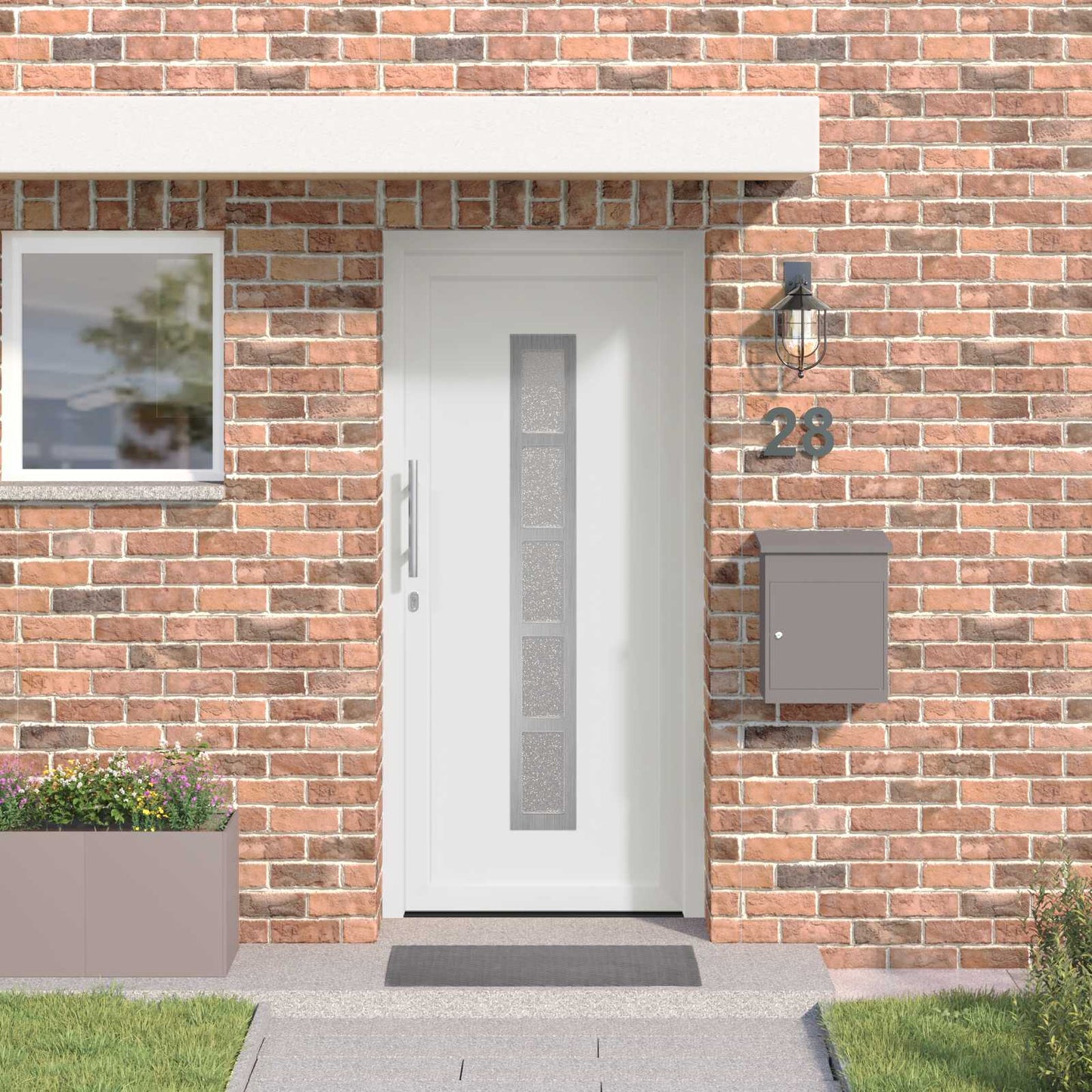 Hoveddør Hvid 88 x 200 cm PVC
