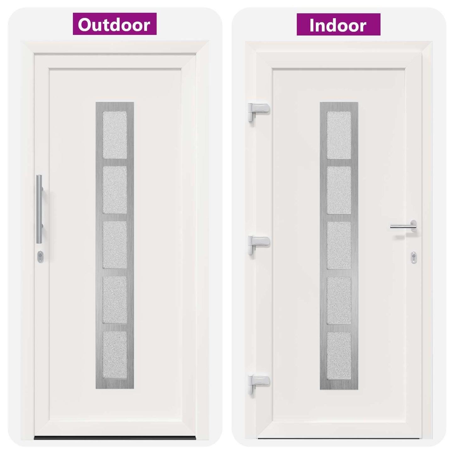 Hoveddør Hvid 98 x 200 cm PVC