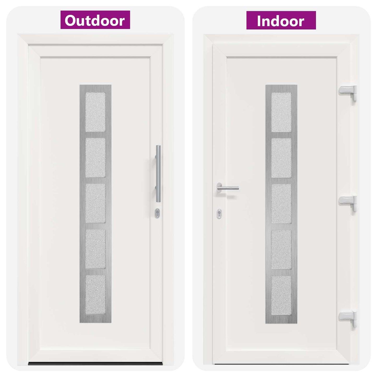 Hoveddør Hvid 88 x 200 cm PVC