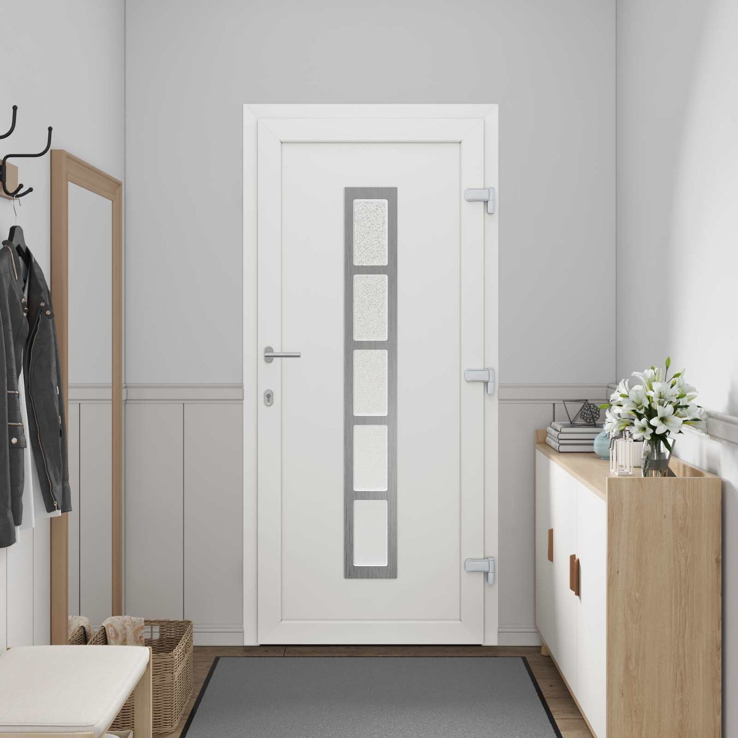 Hoveddør Hvid 98 x 200 cm PVC