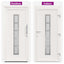 Hoveddør Hvid 98 x 208 cm PVC