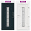 Hoveddør Antracit 98 x 208 cm PVC