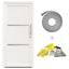 Hoveddør Hvid 98 x 208 cm PVC
