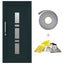Hoveddør Antracit 98 x 200 cm PVC