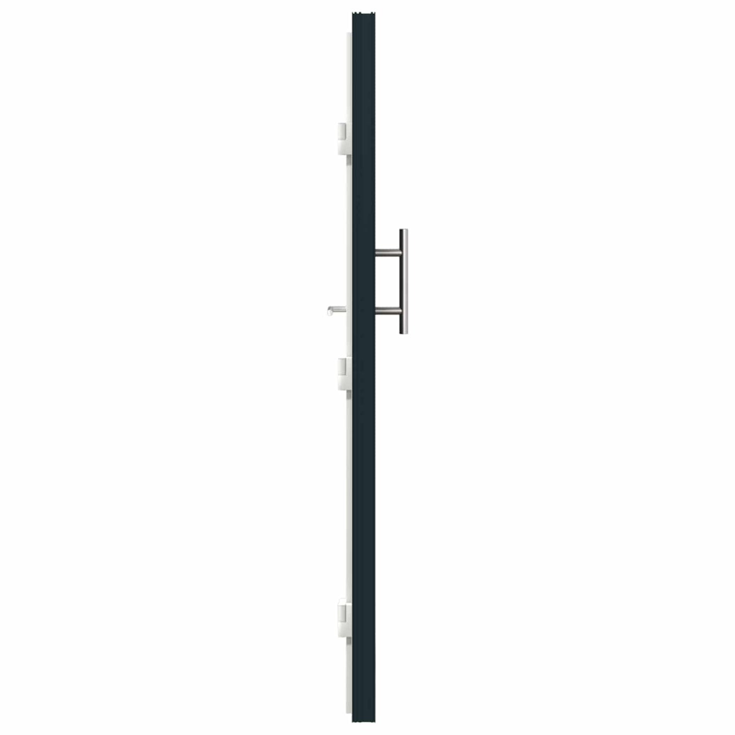 Hoveddør Antracit 98 x 200 cm PVC