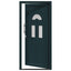 Hoveddør Antracit 98 x 198 cm PVC