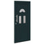 Hoveddør Antracit 88 x 200 cm PVC