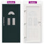 Hoveddør Antracit 110 x 210 cm PVC