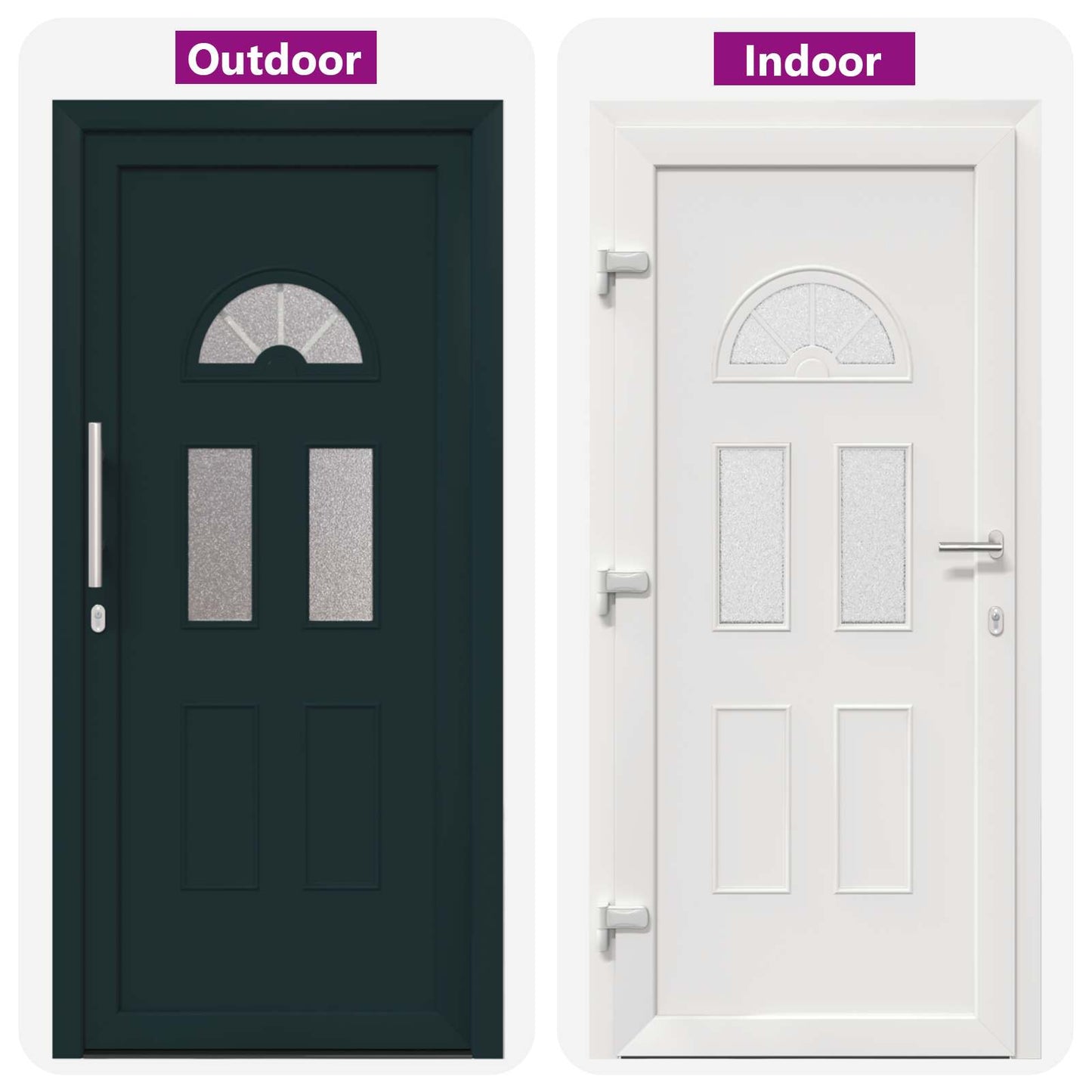Hoveddør Antracit 110 x 210 cm PVC