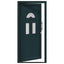 Hoveddør Antracit 98 x 198 cm PVC