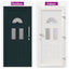 Hoveddør Antracit 88 x 200 cm PVC