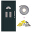 Hoveddør Antracit 98 x 208 cm PVC