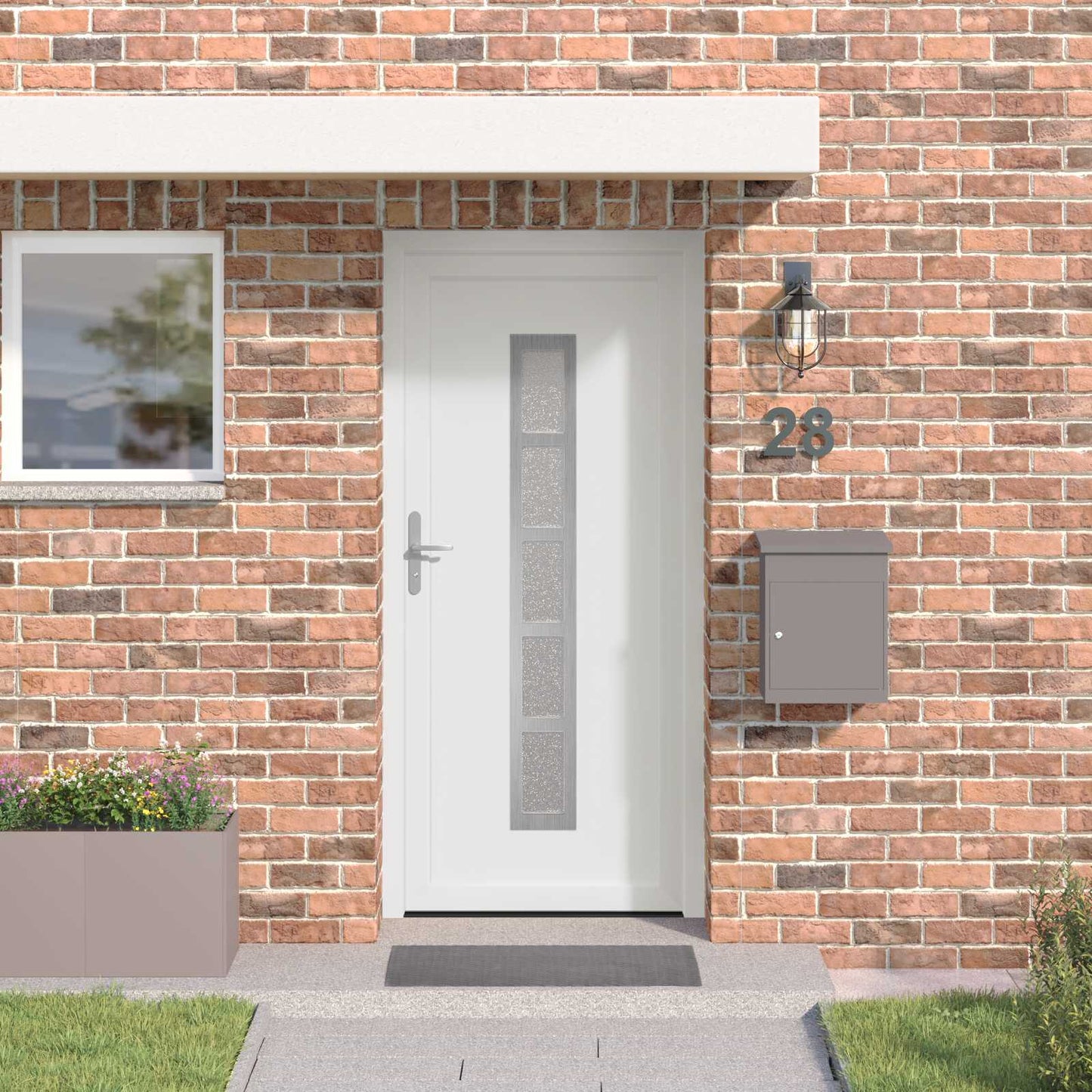 Hoveddør Hvid 88 x 200 cm PVC
