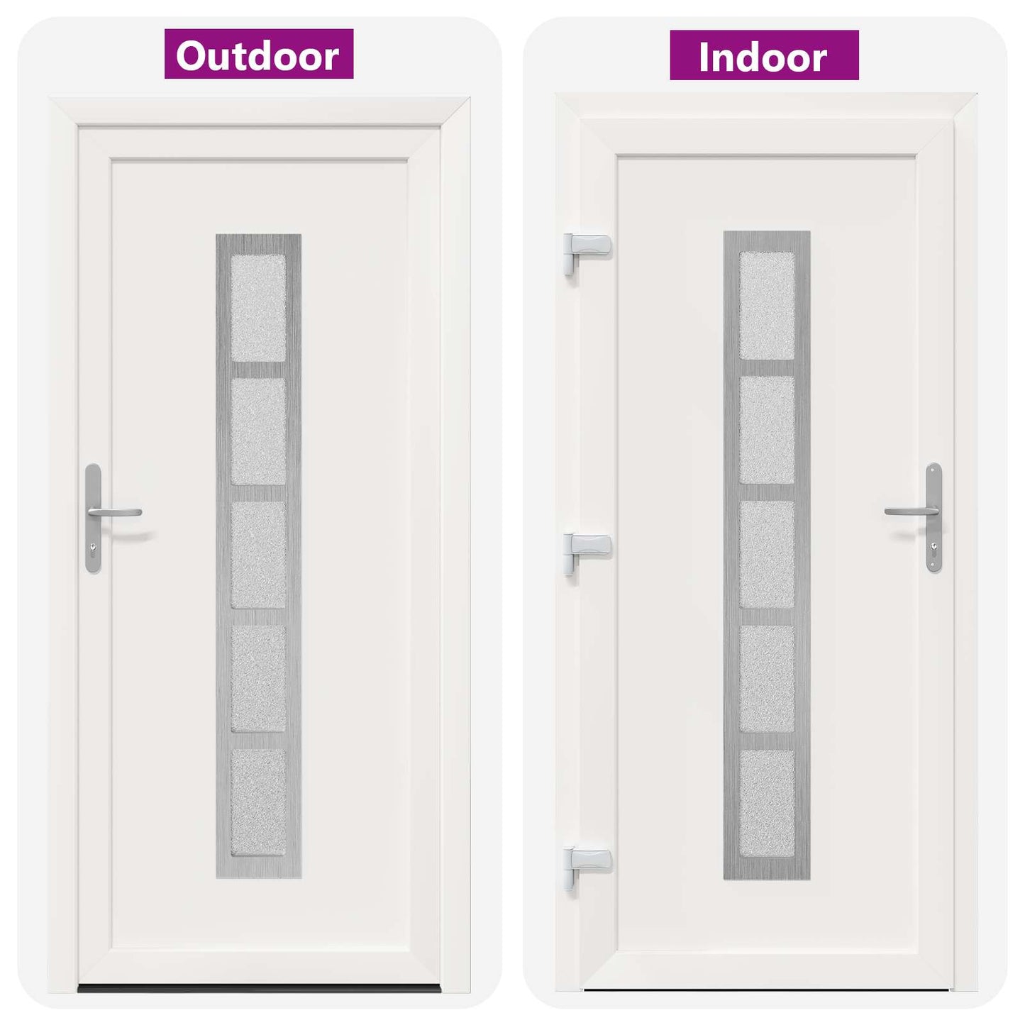 Hoveddør Hvid 88 x 200 cm PVC