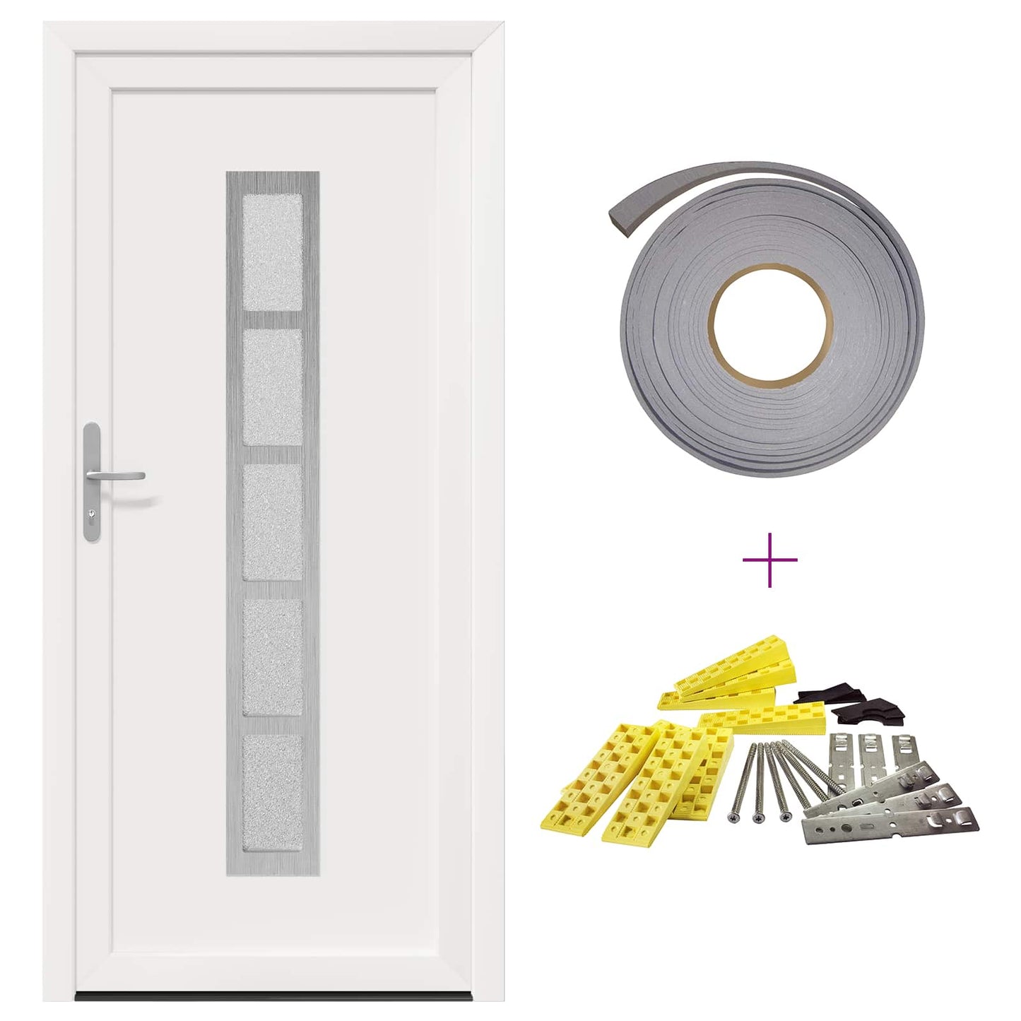 Hoveddør Hvid 98 x 208 cm PVC