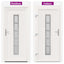 Hoveddør Hvid 108 x 208 cm PVC