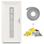 Hoveddør Hvid 98 x 200 cm PVC