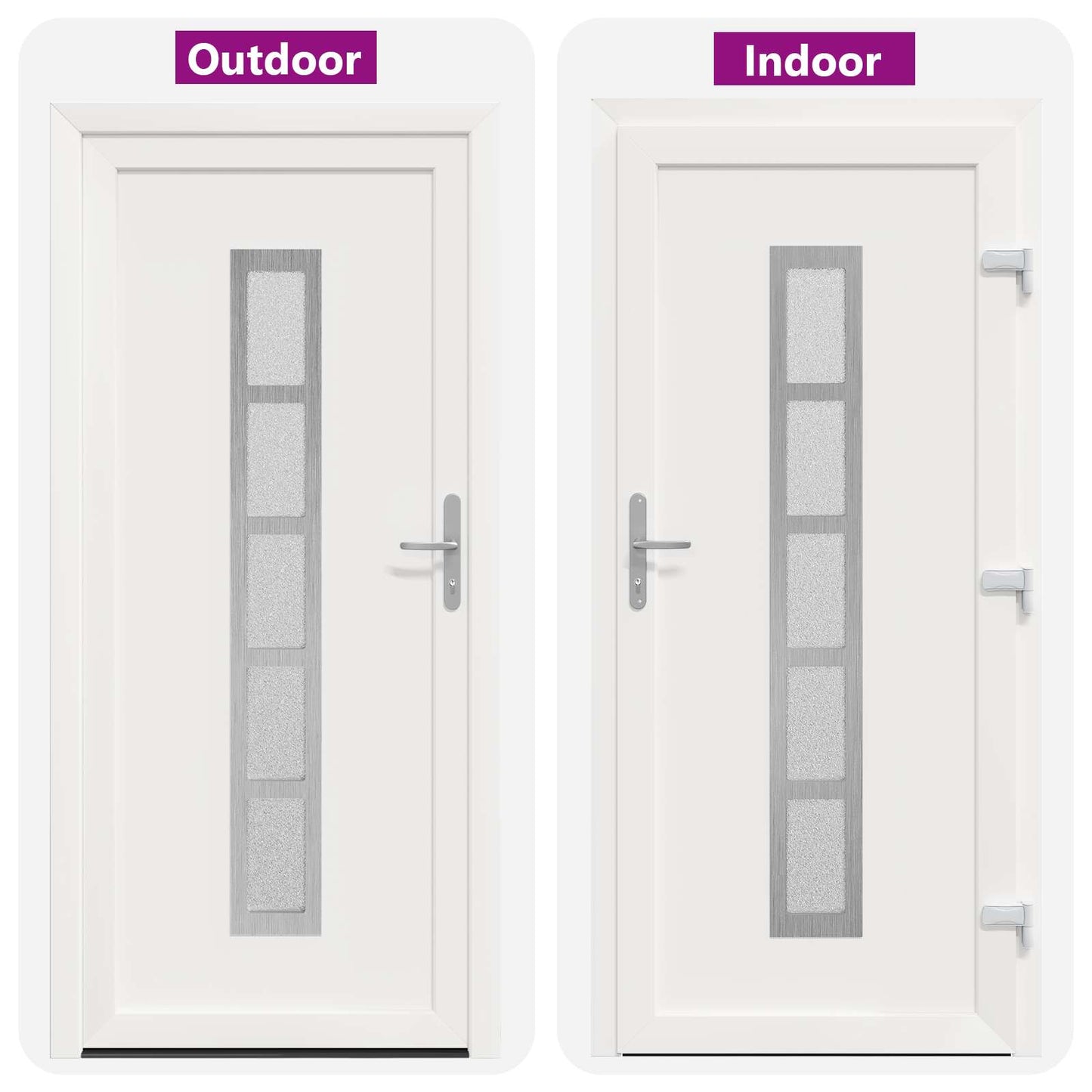Hoveddør Hvid 108 x 208 cm PVC
