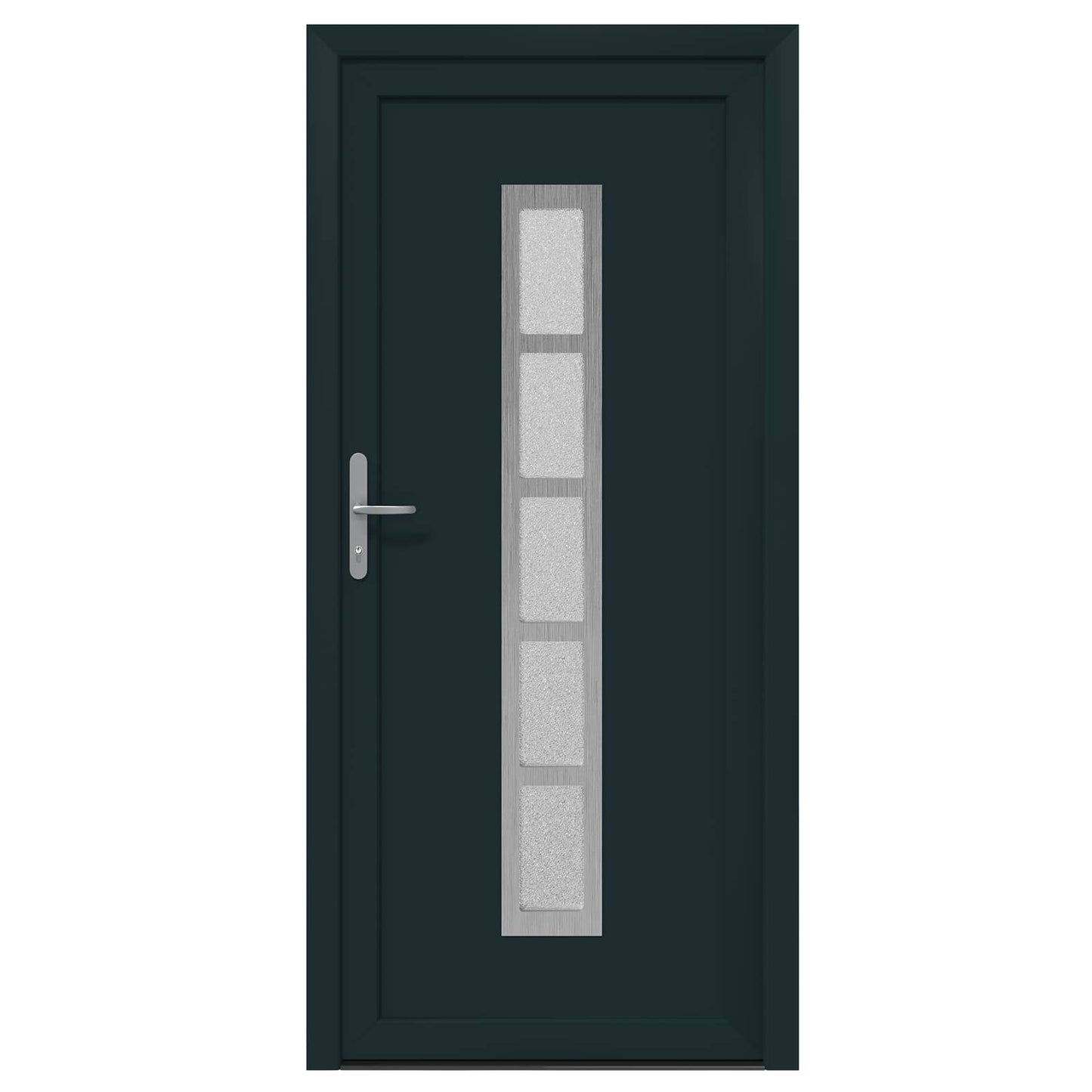 Hoveddør Antracit 98 x 208 cm PVC