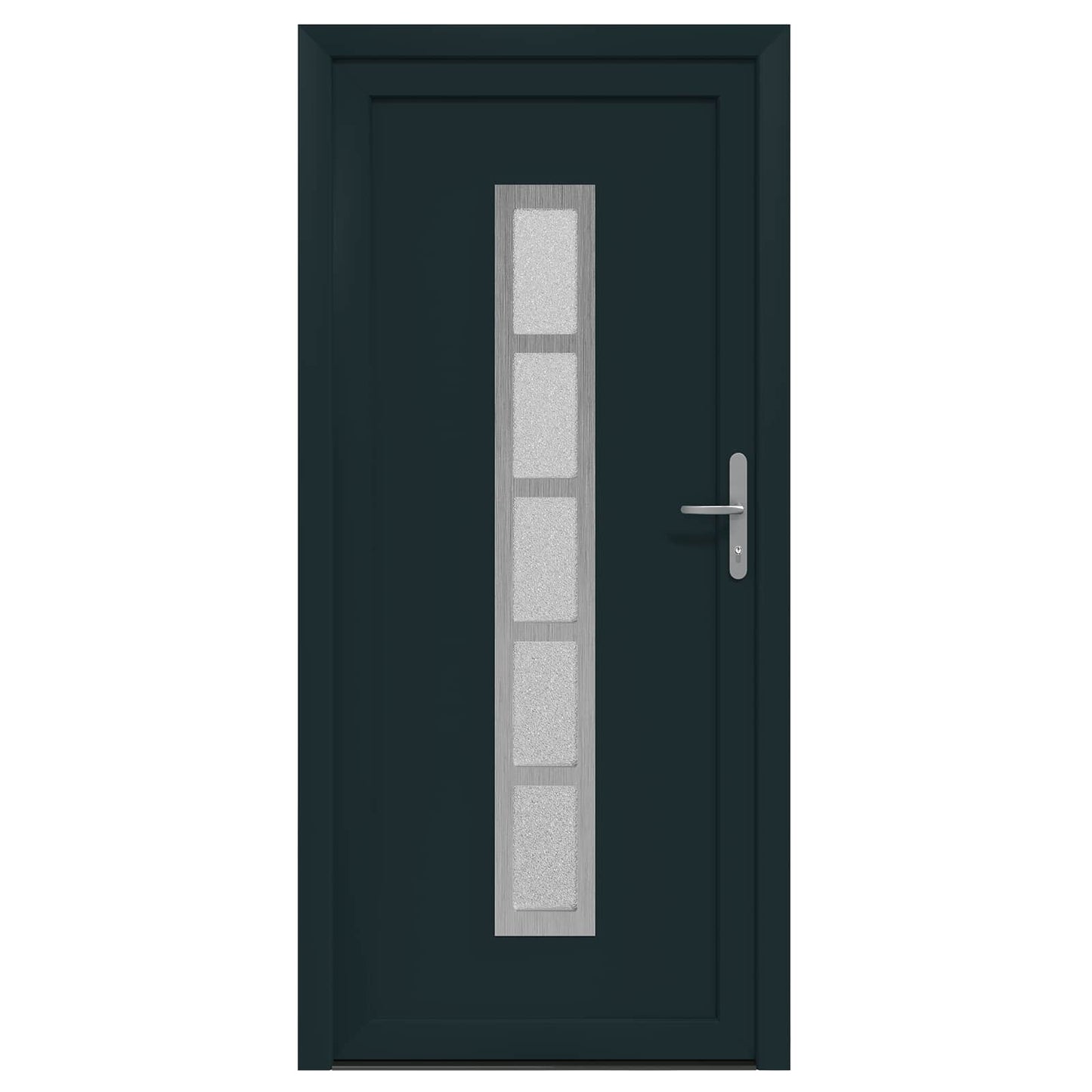 Hoveddør Antracit 88 x 200 cm PVC