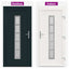 Hoveddør Antracit 88 x 200 cm PVC