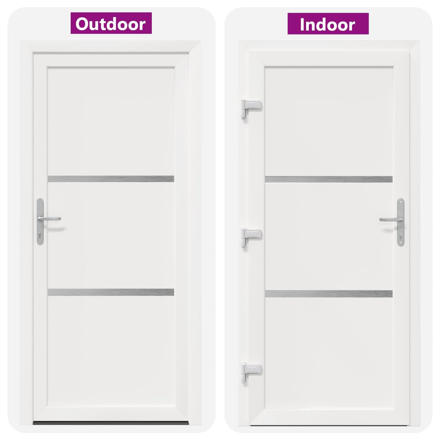 Hoveddør Hvid 88 x 200 cm PVC
