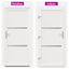 Hoveddør Hvid 98 x 200 cm PVC
