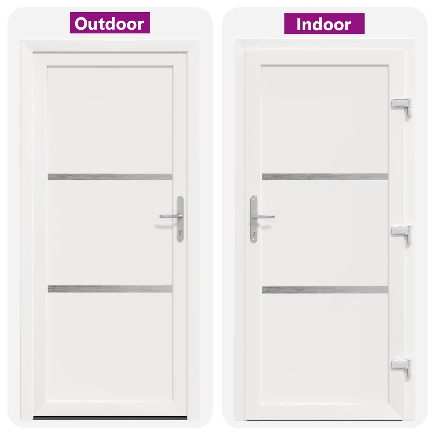 Hoveddør Hvid 88 x 200 cm PVC