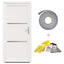 Hoveddør Hvid 98 x 208 cm PVC