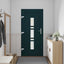Hoveddør Antracit 98 x 200 cm PVC