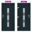 Hoveddør Antracit 98 x 200 cm PVC