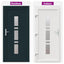 Hoveddør Antracit 108 x 208 cm PVC