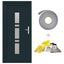 Hoveddør Antracit 98 x 208 cm PVC