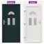 Hoveddør Antracit 98 x 198 cm PVC