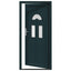 Hoveddør Antracit 98 x 208 cm PVC