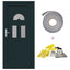 Hoveddør Antracit 98 x 208 cm PVC