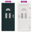 Hoveddør Antracit 98 x 198 cm PVC