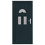 Hoveddør Antracit 110 x 210 cm PVC